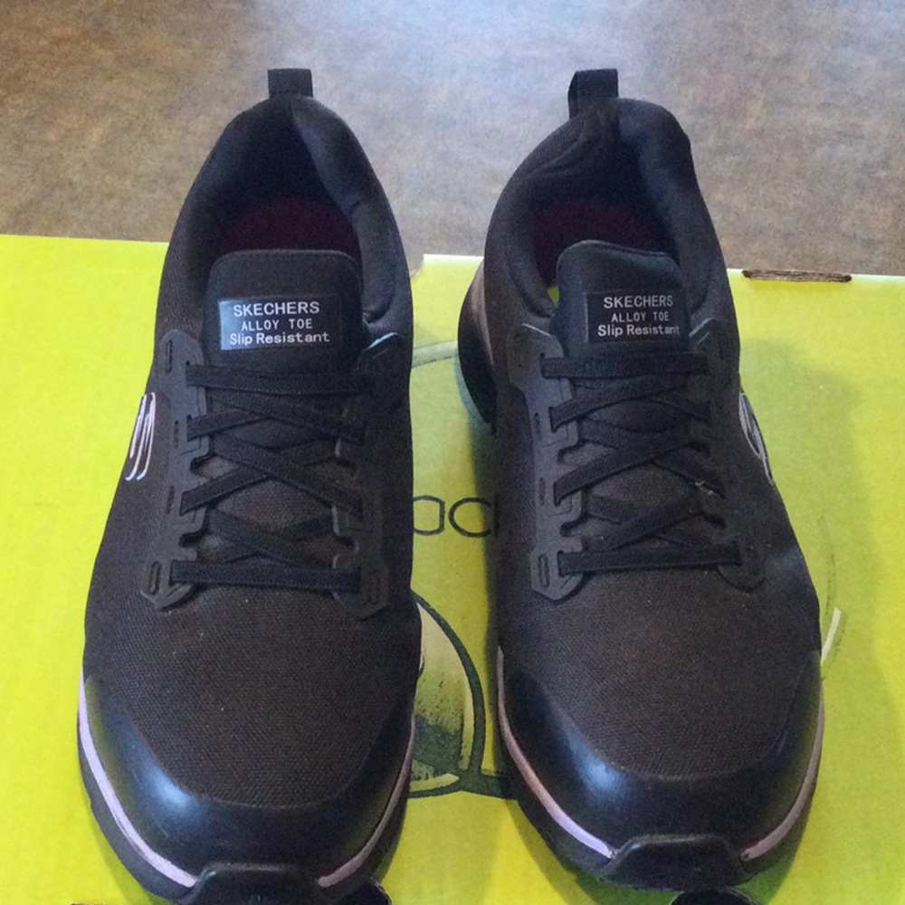 Skechers Black Steel Toe Safety Shoes
